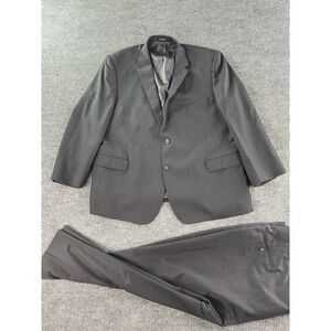 Pronto Uomo Suit 54 L Gray Wool Designer Premium Luxury Jacket Pants Set 52x29